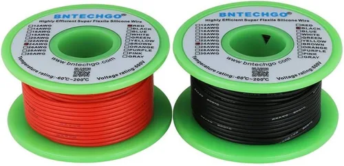 Miniatura 12 de BNTECHGO Carrete de alambre de silicona de calibre 16, rojo de 25 pies y negro de 25 pies, cable de cobre estañado trenzado flexible de 16 AWG