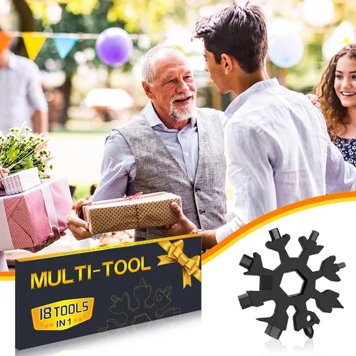 Miniatura 2 de Regalos de Navidad multiherramienta 18 en 1 con copos de nieve para hombres, paquete de 2 herramientas múltiples para papá de hija hijo, regalos