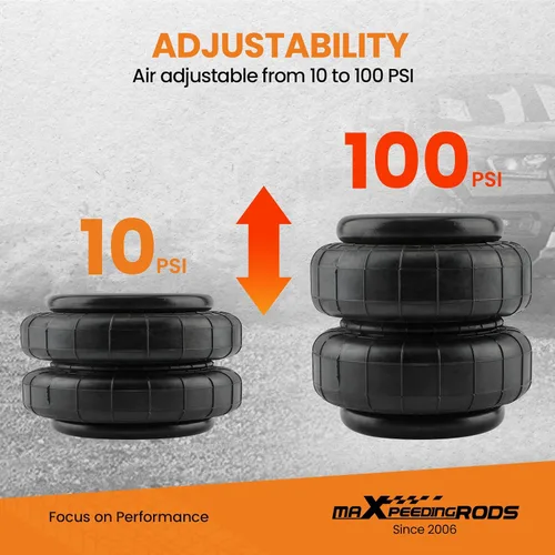 Miniatura 2 de maXpeedingrods Kit de suspensión triangulada soldada con 4 enlaces y kit de bolsas de suspensión de aire de 5000 lbs universal para camiones, chasis