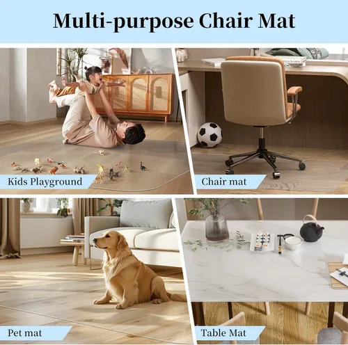 Miniatura 7 de Tonaus Alfombrilla para Silla de Suelo Duro Alfombrilla para Silla de Oficina Alfombrillas para Escritorios Grande 48"×36" (3'x4'), Protector