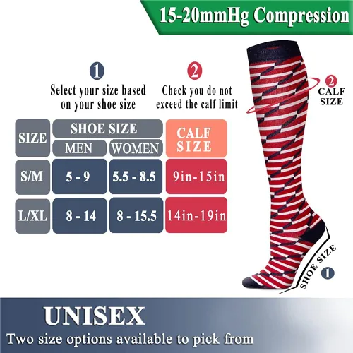 Miniatura 7 de QUXIANG Calcetines de compresión de cobre para mujer y hombre (8 pares) Lo mejor para correr atletismo ciclismo 15-20 mmHg, Cobre