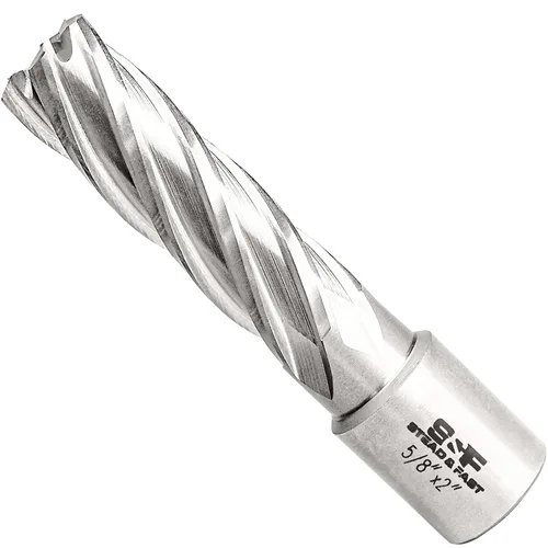 Miniatura 17 de S&F STEAD & FAST Cortador anular, diámetro de corte de 9/16" x 1" profundidad de corte para prensa de taladro magnética, brocas Mag con pasador