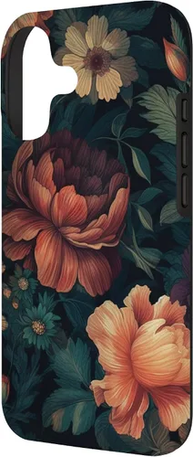 Miniatura 2 de Vintage Dark Flower Pattern Moody Floral Case for iPhone 17