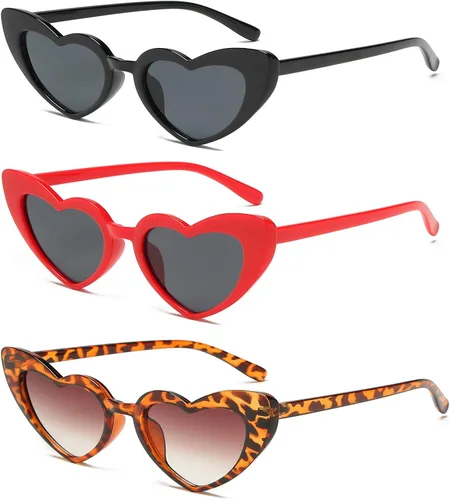 YOSHYA Clout Goggle - Gafas de sol con forma de corazón, estilo vintage, estilo retro, estilo Kurt Cobain