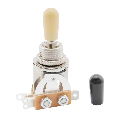 Miniatura 9 de Musiclily Interruptor de palanca métrico de 3 vías para guitarra eléctrica Epiphone Les Paul, parte superior negra con punta negra