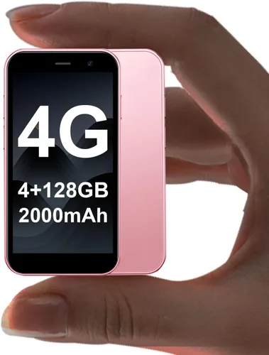 Mini teléfono 4G desbloqueado Mini Smartphone 4GB+128GB Batería más pequeña del mundo 2000mAh Pantalla táctil HD Teléfono móvil compacto para niños