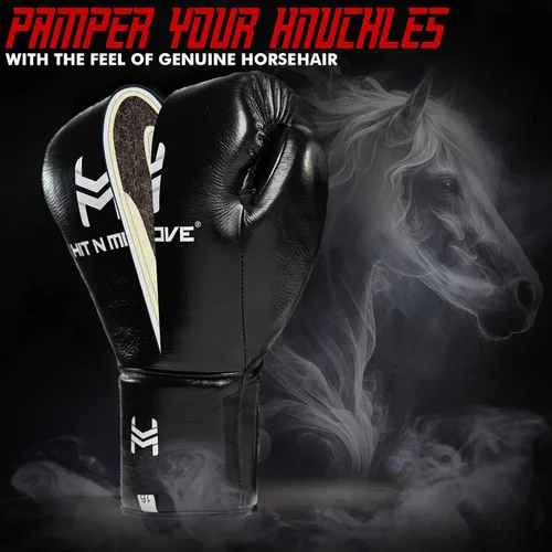 Miniatura 3 de HIT N MOVE Süvari - Guantes de boxeo de crin con , guantes de boxeo con cordones para hombre, equipo de boxeo, guantes de MMA para hombre, guantes