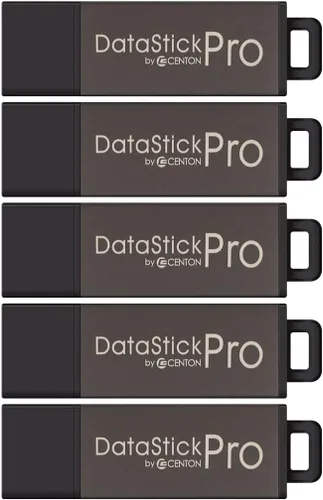 DataStick Pro de Centon de 64 GB, paquete de 5, memoria flash USB 2.0 para almacenamiento y copia de seguridad