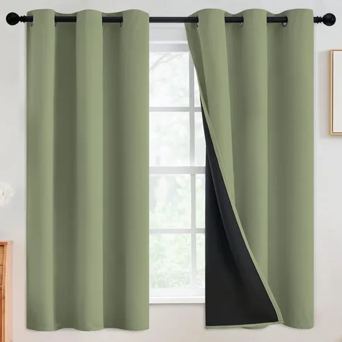 Miniatura 47 de SimpleHome - Cortinas opacas 100% para recámara, cortinas de ventana con ojales beige, con aislamiento térmico, cortinas de oscurecimiento