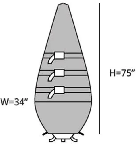 Miniatura 3 de Covermates Keepsakes - Bolsa vertical de almacenamiento para árbol de Navidad, árboles resistentes para cubiertas de clósets, poliéster 300D