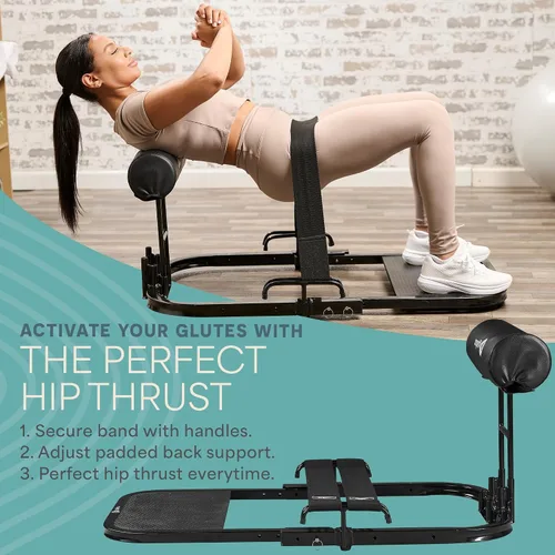 Miniatura 3 de Lifepro Hip Thrust Machine – Adjustable Glutes Workout Equipment for Home – GluteBlast Foldable Booty Builder, Sissy Squat Machine, Thrust Glute