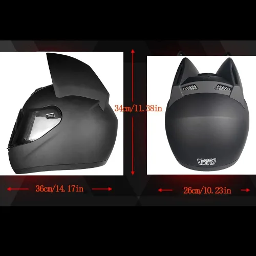 Miniatura 5 de Casco de motocicleta personalizado para adultos, para hombres y mujeres, con locomotora de gato fresco para motocicleta, con certificación Negro
