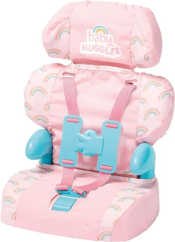 Cadson Silla elevadora para auto con cinturón de seguridad para muñecas y animales de peluche. Lleve a su amigo favorito de paseo. Juguete de Rosa