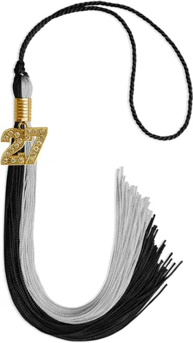 Miniatura 201 de Endea Graduation Borla de doble color con dije dorado (negro/oro brillante, 2022)