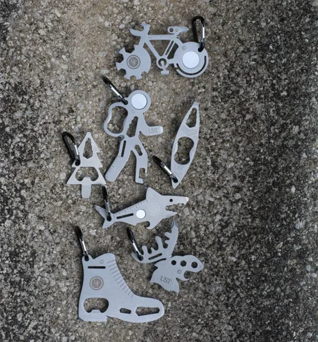 Miniatura 2 de UST Tool-a-Long - Mosquetones multiherramienta con construcción duradera y compacta de acero inoxidable para senderismo, kayak, campamento, viajes