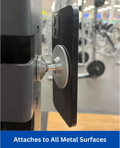 Miniatura 2 de Gym Mate Soporte magnético para teléfono compatible con MagSafe - Se fija a superficies de metal - Entrenamiento y grabación manos libres - Fuerte