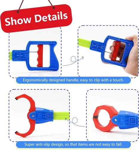 Miniatura 4 de Juguete agarrador de garras, juguetes de inteligencia para niños, agarrador de garra de mano, juguetes para recoger Verde
