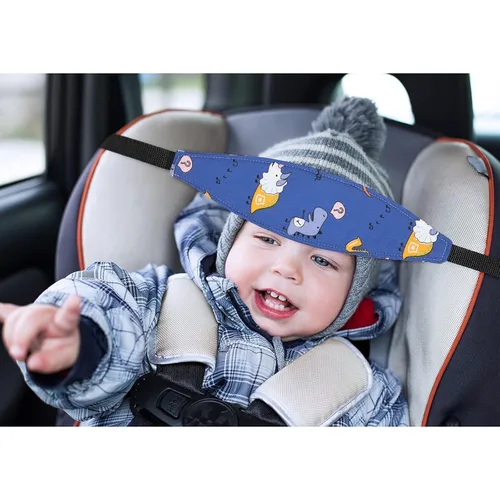 Miniatura 4 de HESTYA 2 Piezas Banda de Soporte para Cabeza de Asiento de Coche para Bebés, Correa de Reposo para Silla de Paseo, Reposo de Cabeza para Dormir