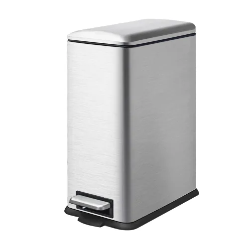 Miniatura 26 de Cubo de basura pequeño para baño con tapa, cubo de basura de 1.3 galones con cubo interior extraíble, cubo de basura delgado con tapa de cierre