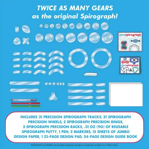 Miniatura 3 de Super Spirograph Jumbo Kit, 75 piezas (Edición 50 aniversario)