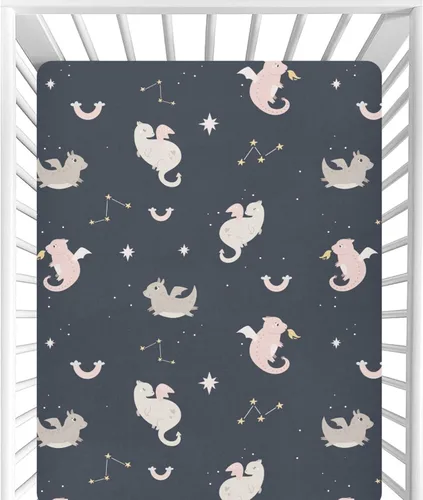 Miniatura 21 de CaTaKu Sábanas de cuna para niñas y niños – Sábanas de bebé bohemias con flores silvestres, sábanas de colchón neutro para cuna para cama