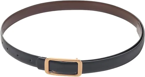 Miniatura 7 de GOELIA Women's Reversible Genuine Leather Belt Thin Fashion Waist Belts for Jeans Pants Dresses with Buckle