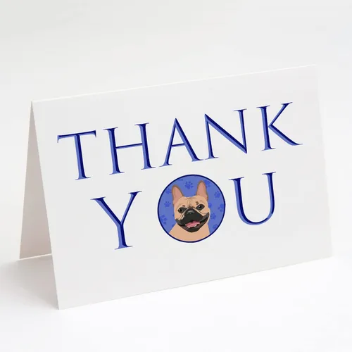 Miniatura 31 de Caroline's Treasures CK8919GCA7P - Tarjetas de felicitación y sobres de agradecimiento tricolor #1, diseño de pastor australiano, color negro, Blanco