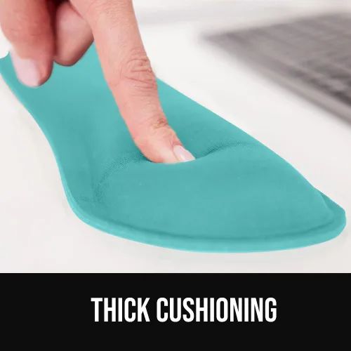 Miniatura 3 de Gorilla Grip - Reposamuñecas ergonómico de espuma viscoelástica de gel suave para teclado y mouse, antideslizante, para aliviar el dolor al Negro