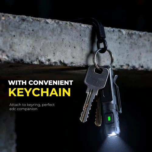 Miniatura 4 de HOKOILN Linterna de llavero, brillante 650 lúmenes USB-C recargable, mini linterna impermeable, pequeña luz de bolsillo para transporte diario