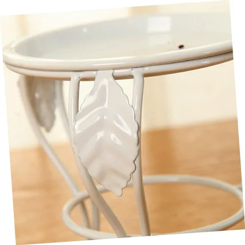 Miniatura 8 de Outanaya Soporte de metal blanco para plantas de interior, para exhibición de suculentas y decoración de balcón, soporte elevado resistente