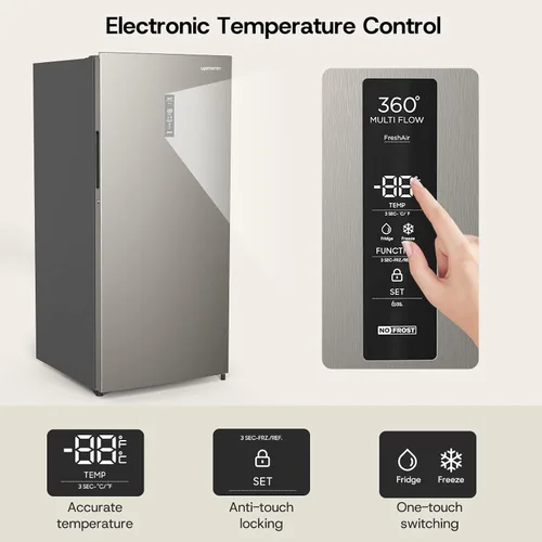 Miniatura 5 de Upstreman Congelador vertical de 14.0 pies cúbicos, congelador convertible con control electrónico inteligente, sin escarcha, Energy Star