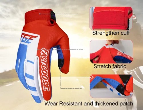 Miniatura 2 de OUNIXUE Guantes de motocross para motocicleta con pantalla táctil para hombres y mujeres, guantes de motocross de montaña de dedo completo