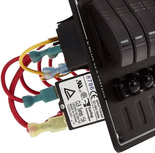 Miniatura 6 de Blue Sea SystemsPANEL H2O 12VDC CLB 6POS BK VERT