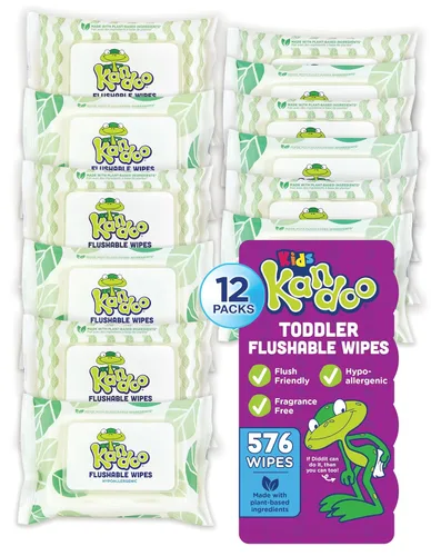 Miniatura 6 de Kandoo Kids toallitas húmedas de limpieza para el entrenamiento de baño de niños, 42 toallas por contenedor (paquete de 12)