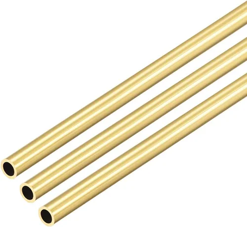 Miniatura 10 de [3 piezas] Tubo redondo de latón de 11.811 in de longitud de 0.138 in de diámetro exterior de 0.039 in de grosor de pared, tubo recto de cobre
