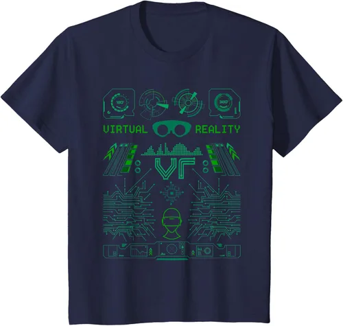 Miniatura 51 de Camiseta de realidad virtual VR Retro Gamers, Negro, S