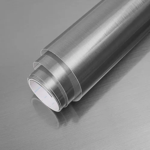 Miniatura 13 de Papel tapiz dorado de acero inoxidable extraíble para encimeras de despegar y pegar de 17.71 x 118 pulgadas, papel tapiz autoadhesivo y lavable