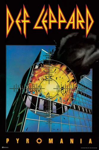 Def Leppard Pyromania Portada del Álbum Mercancía de Música Heavy Metal Retro Vintage Estética de los 80s Banda de Rock Arte de Pared Genial Póster