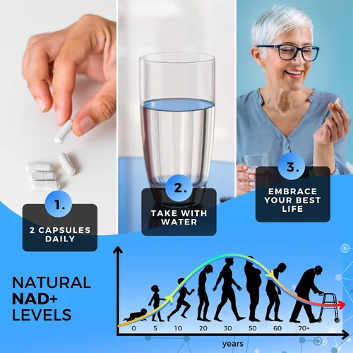 Miniatura 9 de Suplemento liposomal NAD+ con resveratrol, vitamina B3 y TMG Fórmula real NAD Plus, no NMN o NR Potente 4 en 1 saludable envejecimiento y apoyo