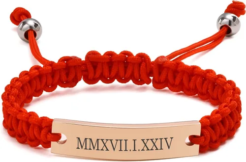 Miniatura 40 de MEALGUET Pulseras de ID Personalizadas para Parejas Grabado Personalizado Hecho a Mano Cuerda Trenzada Pulsera de Muñeca para Hombres Mujeres