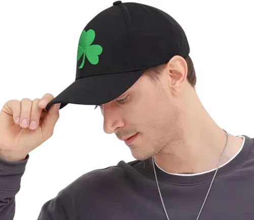 Miniatura 6 de Gorra de béisbol del día de San Patricio, gorra de béisbol de trébol irlandés, sombreros de trébol de la suerte, accesorios de decoración de San