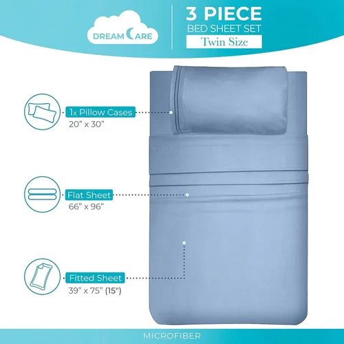 Miniatura 337 de DREAMCARE Juego de sábanas Queen – 6 piezas Sábanas de enfriamiento – hasta 15” Sábanas profundas tamaño Queen – Colección 2500 Supreme – Extra 03