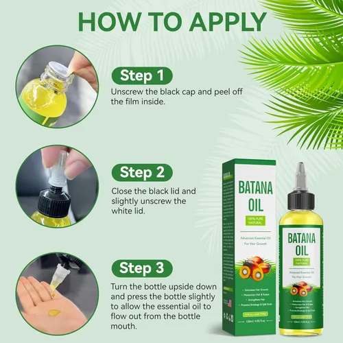 Miniatura 7 de ZIIDII Aceite de batana para el crecimiento del cabello, aceite de batana orgánico sin refinar Dr. Sebi de Honduras, puro y natural, promueve