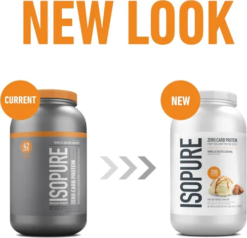 Miniatura 2 de Isopure Zero Carb 100% Proteína Pura de Aislado de Suero, Libre de Lactosa, Libre de Gluten, Con Vitaminas, Vainilla Caramelo Salado, 25g