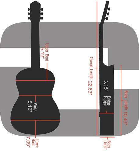 Miniatura 5 de Crossrock Estuche rígido de madera de lujo para ukeleles soprano, estilo mochila, verde vintage (CRW700SUGN)