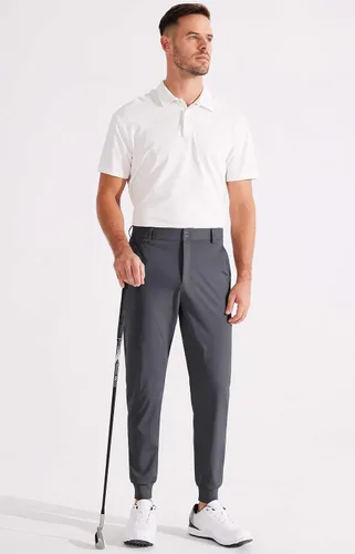 Miniatura 5 de Libin Pantalones deportivos de golf elásticos en 4 direcciones con bolsillos, pantalones de vestir ajustados para trabajo, pantalones deportivos