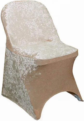 Miniatura 12 de YOUR CHAIR COVERS - Funda para silla plegable de terciopelo y elastano - Blush, funda de cojín tapizada plegable y elástica para silla tapizada