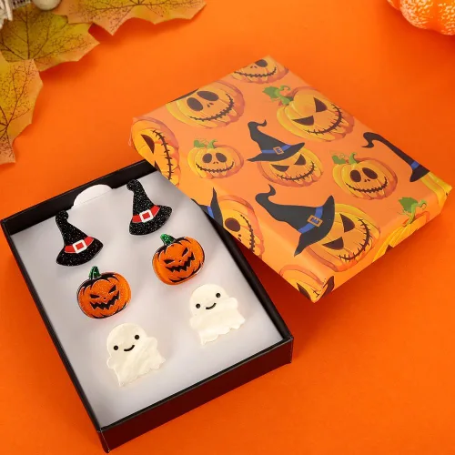 Miniatura 7 de Collar de Halloween para mujer, diseño de calabaza, fantasma, cadena de serpiente, collar de cadena de serpiente de plata, divertido suéter