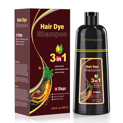 Miniatura 9 de Champú instantáneo de tinte para cabello negro para mujeres y hombres, champú de color para cabello gris, cobertura de canas, tinte natural