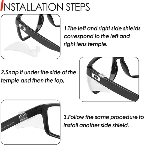 Miniatura 5 de Escudos laterales de gafas para Oakley Holbrook OO9102 Holbrook XL OO9417 Holbrook AF OO9244 Gafas de sol - Múltiples opciones Transparente